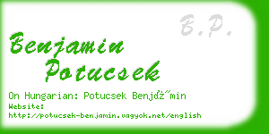 benjamin potucsek business card